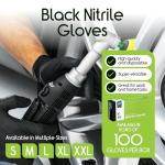 Inspire Black Nitrile Disposable Gloves - Small Size