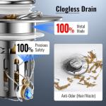 Universal Metal Sink Stopper with Hair Catcher