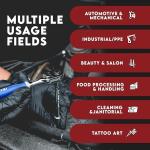 London Labs Black Disposable Nitrile Gloves, 100 Count