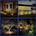 NYMPHY 4-Pack Solar Outdoor Spotlights with 3 Modes