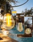 50ft Solar-Powered Waterproof Outdoor String Lights