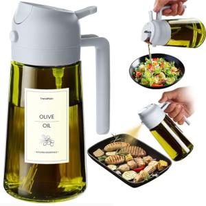 16oz Olive Oil Dispenser and Sprayer Bottle