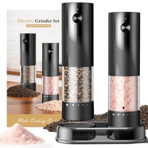 Rechargeable Electric Salt and Pepper Grinder Set