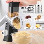 Zulay Manual Rotary Cheese Grater with 3 Blades