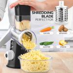 Zulay Manual Rotary Cheese Grater with 3 Blades