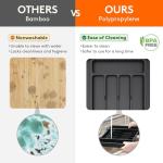 Expandable Kitchen Utensil Organizer Tray, Black