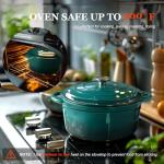 Overmont 4.5QT Enameled Cast Iron Dutch Oven