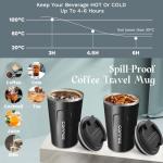 Insulated Travel Coffee Mug - Portable & Leak Proof