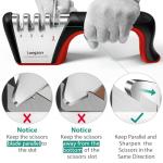 Longzon 4-in-1 Knife Sharpener with Cut-Resistant Gloves