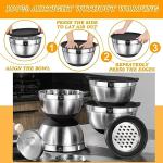 26-Piece Stainless Steel Mixing Bowl Set with Lids