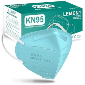 100 Pack LEMENT KN95 Disposable Face Masks – Blue