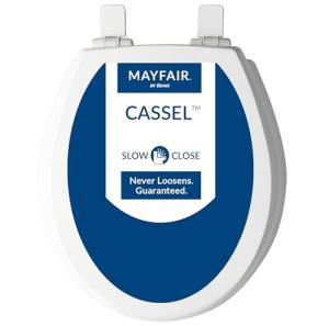 Mayfair Cassel Round White Slow Close Toilet Seat