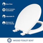Mayfair Cassel Round White Slow Close Toilet Seat