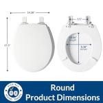 Mayfair Cassel Round White Slow Close Toilet Seat