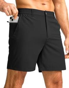 Men's 5" Lightweight Stretch Golf Shorts - Black