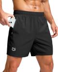 Men's Quick-Dry Running Shorts with Zipper Pockets
