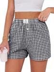 ANRABESS Women’s Gingham Boxer Shorts - Summer Vibes
