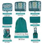 BAGAIL 8-Piece Packing Cubes Set in Aqua