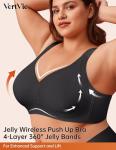 Vertvie Plus Size Wireless Push-Up Jelly Bra
