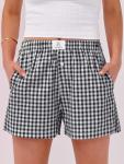ANRABESS Women’s Gingham Boxer Shorts - Summer Vibes
