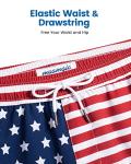 Men's 2-in-1 American Flag Swim Trunks