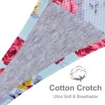 Voenxe Women's No Show Breathable Thong 5-Pack