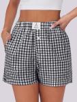 ANRABESS Women’s Gingham Boxer Shorts - Summer Vibes