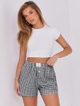 ANRABESS Women’s Gingham Boxer Shorts - Summer Vibes