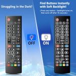Backlit Universal Remote for LG Smart TVs