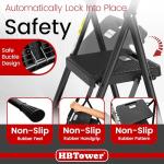 HBTower Folding Step Ladder with Anti-Slip Pedal
