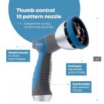 INNAV8 Heavy-Duty Garden Hose Nozzle with 10 Patterns