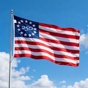 Durable 250th American Flag 2.5x4 Ft Nylon