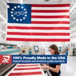 Durable 250th American Flag 2.5x4 Ft Nylon