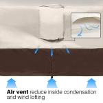 Waterproof 2-Seater Patio Bench Cover, Beige & Brown