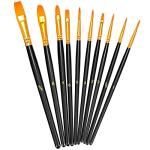 BOSOBO 10-Piece Round Pointed Paintbrush Set