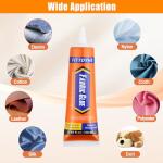 Permanent Fabric Glue for Clothes and Patches