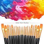 BOSOBO 10-Piece Round Pointed Paintbrush Set