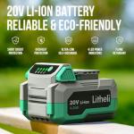 Litheli 20V Cordless Snow Thrower with Battery