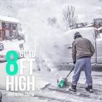 Litheli 20V Cordless Snow Thrower with Battery