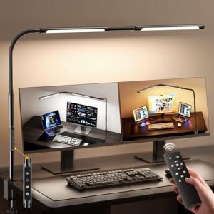 Adjustable LED Desk Lamp with Dimming and Color Temp