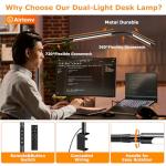 Adjustable LED Desk Lamp with Dimming and Color Temp