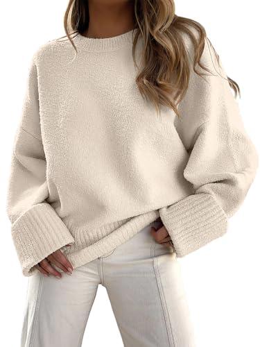 Oversized Women's Fuzzy Knit Pullover Sweater