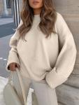 Oversized Women's Fuzzy Knit Pullover Sweater