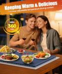 Food Warming Mat with Adjustable Heat & Timer