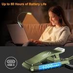 Gritin Rechargeable LED Reading Light - Dark Green
