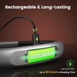 Glocusent Rechargeable 3-Color Bendable Book Light