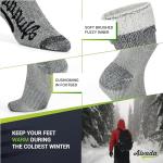 Alvada Merino Wool Thermal Hiking Socks - 3 Pairs
