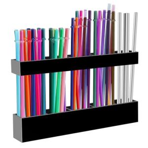 Large Acrylic Straw Holder for Cabinet Doors