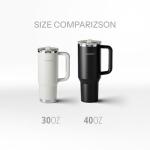 SILICANICE 40 Oz Insulated Tumbler with Straw