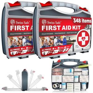 Swiss Safe 2-in-1 First Aid Kit with Bonus Mini Kit